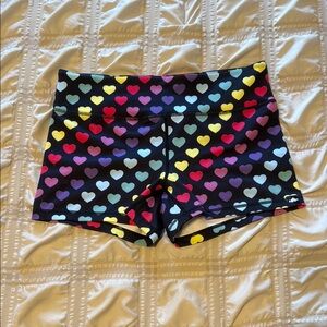 WODBOTTOM CrossFit Work Out Shorts Shortie RAINBOW HEARTS